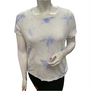 GAP Women's Blue and White Short Sleeve Tee Size XL